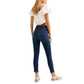 Free People Women's High Waist Crop Raw Hem Denim Leggings Navy Size 2/8