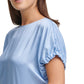DKNY Women's Elastic Sleeve Top Navy Size X-Large