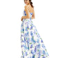 City Studios Juniors' Sparkle Floral- Dot Satin GownBlue Size 1