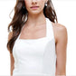 City Studios Junior's Halter Neck Bodycon Dress White Size 13