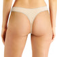 Charter Club Women's Everyday Cotton Lace Trim Thong Beige Size XX-Large