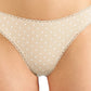 Charter Club Women's Everyday Cotton Lace Trim Thong Beige Size XX-Large
