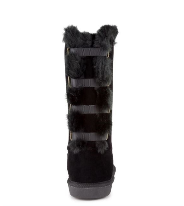 Sugar Women's Panthea Fuzzy Winter Tall Boots Black Size 8 M