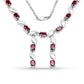 7.65 Carat Genuine Garnet .925 Sterling Silver Necklace