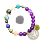 Natural Amethyst and Agate Twelve Zodiac Beaded Bracelet