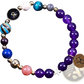 Natural Amethyst and Agate Twelve Zodiac Beaded Bracelet