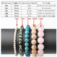 Natural Blue Apatite Polished Stone Elastic Bead Bracelet