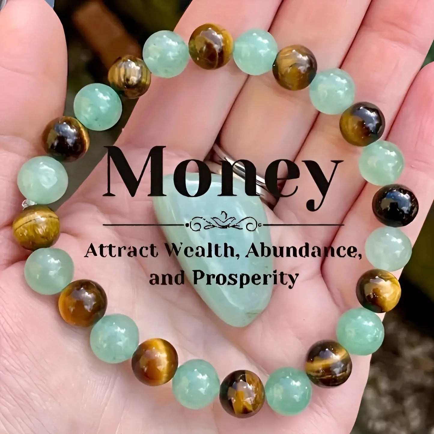 Natural Multi-gemstone Beaded Bracelet with Healing Crystals
