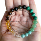 Natural Multi-gemstone Beaded Bracelet with Healing Crystals