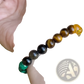 Natural Multi-gemstone Beaded Bracelet with Healing Crystals