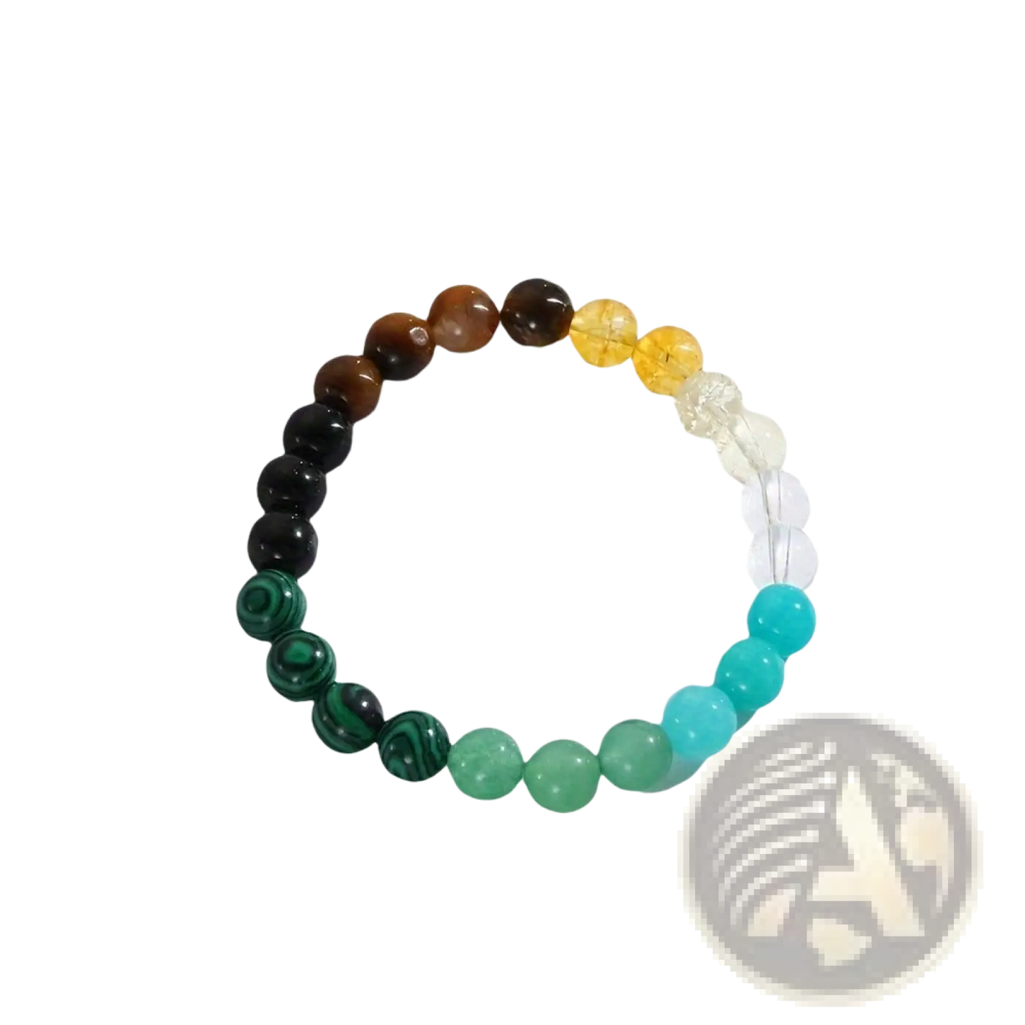 Natural Multi-gemstone Beaded Bracelet with Healing Crystals