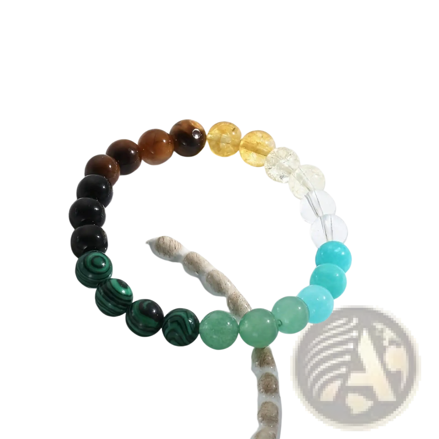 Natural Multi-gemstone Beaded Bracelet with Healing Crystals
