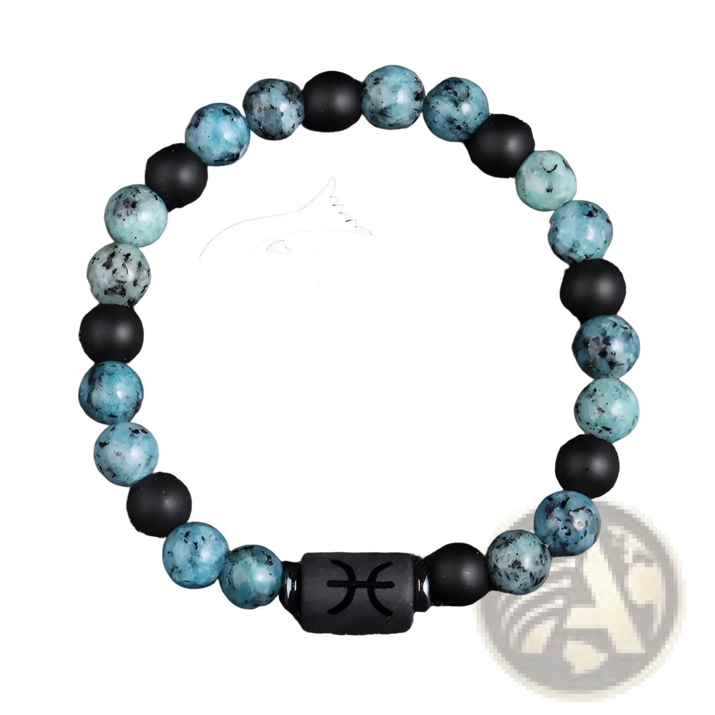 Natural Stone 12 Constellation Zodiac Obsidian Bracelet