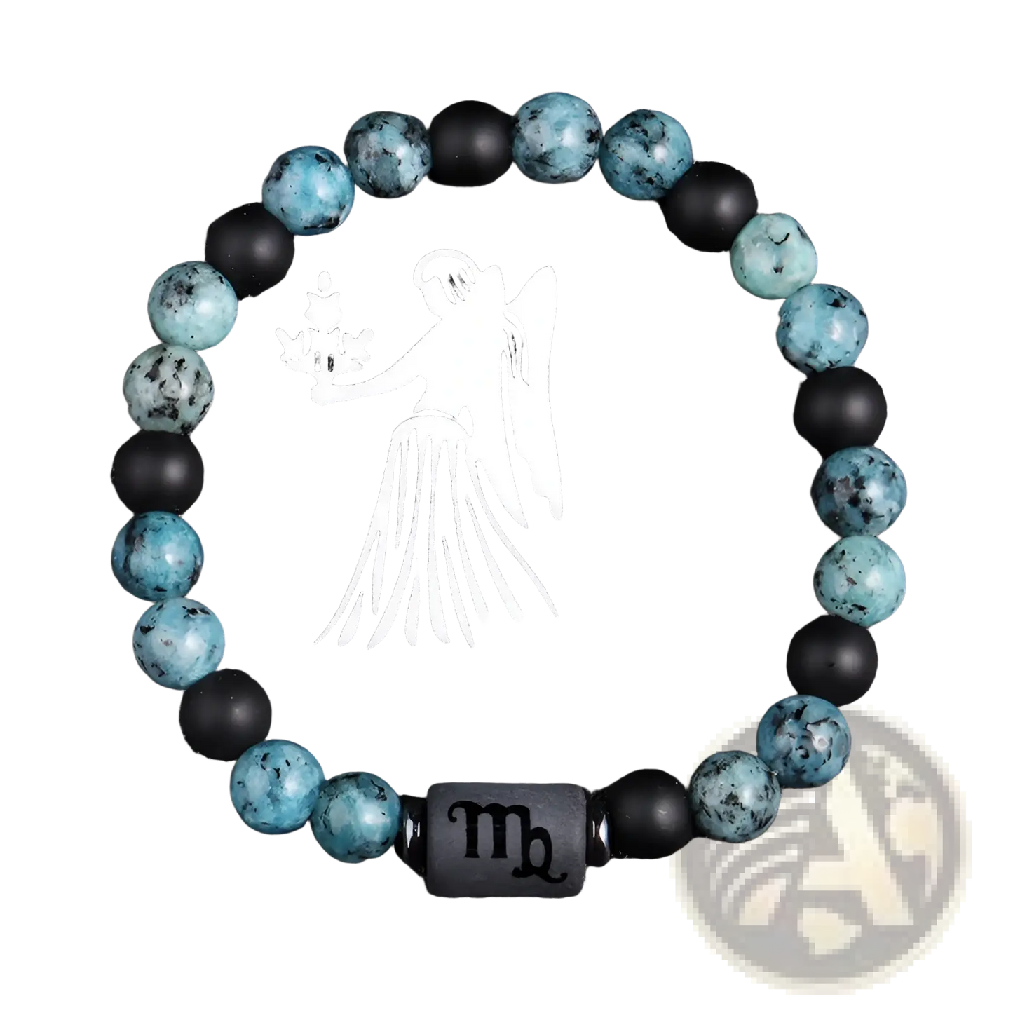 Natural Stone 12 Constellation Zodiac Obsidian Bracelet