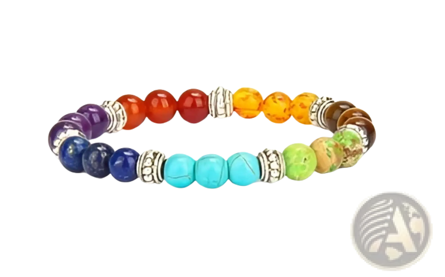 Natural Stone Chakra Energy Turquoise Beaded Bracelet