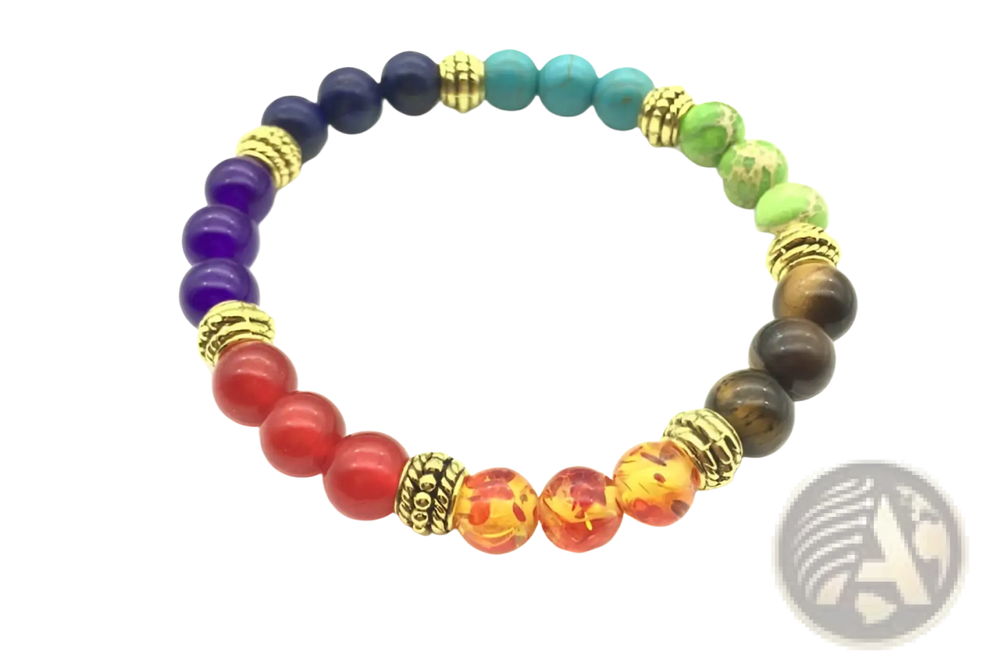Natural Stone Chakra Energy Turquoise Beaded Bracelet