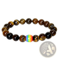 Natural Stone Rainbow Pride Accent Bead Bracelet
