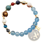 Natural Stone Twelve Zodiac Constellation Beaded Bracelet