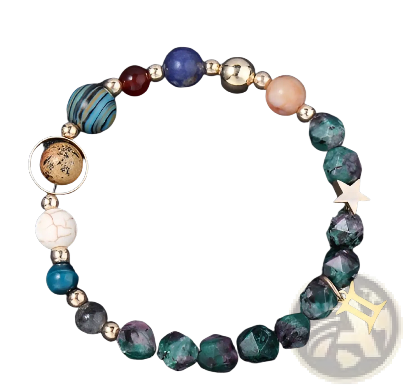 Natural Stone Zodiac Constellation Beaded Bracelet