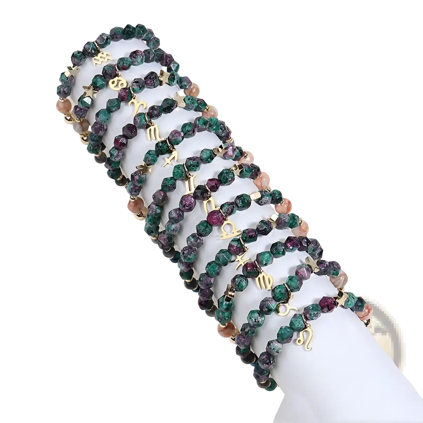 Natural Stone Zodiac Constellation Beaded Bracelet