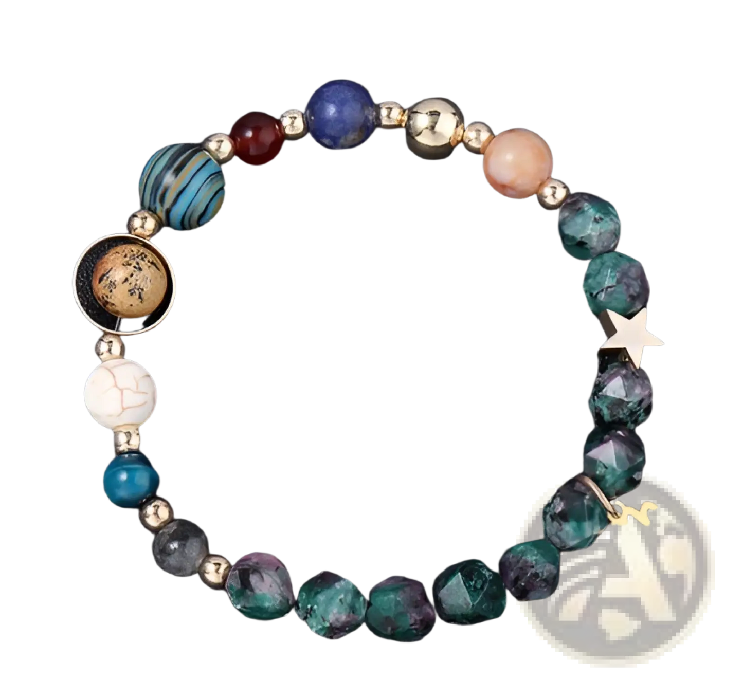 Natural Stone Zodiac Constellation Beaded Bracelet