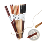 Natural Wood Chopsticks with Textured Hand Grips