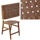 Nebuluxe Faux Leather Woven Counter Stool