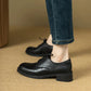 Women's British Leather Round Toe Oxford Shoes