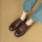 Women's British Leather Round Toe Oxford Shoes