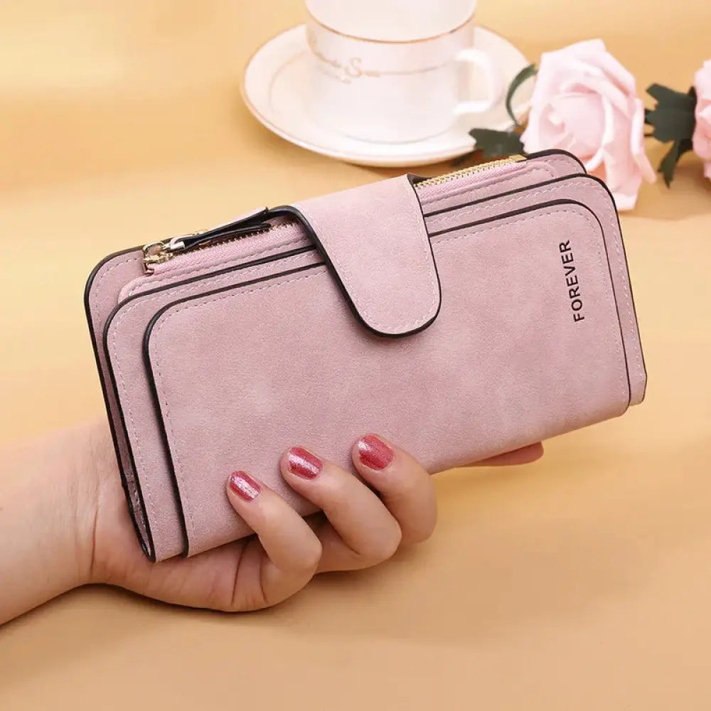 Women's Forever Suede Trifold Buckle Wallet