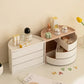 360 Rotating White Tiered Makeup and Jewelry Organizer