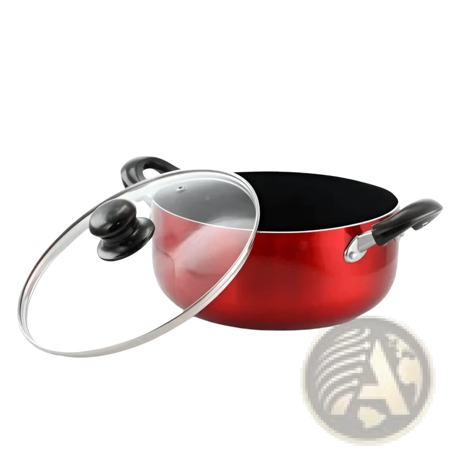 Non-stick Cookware Set 7 Piece Red Aluminum
