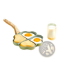 Nonstick Four Hole Egg Frying Pan with Wood Handle