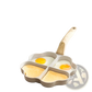 Nonstick Four Hole Egg Frying Pan with Wood Handle