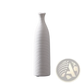 Nordic White Ribbed Ceramic Vase for Modern Home Decor