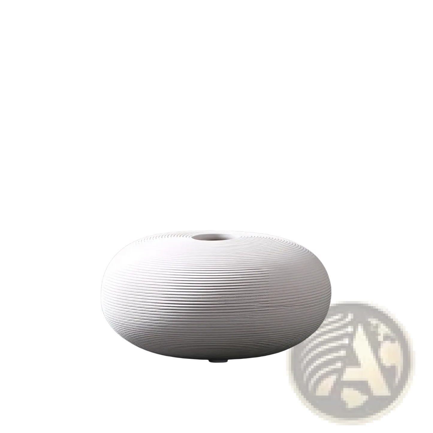 Nordic White Ribbed Ceramic Vase for Modern Home Decor