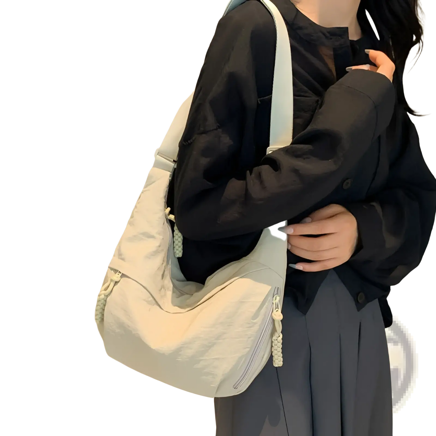 Nylon Crossbody Bag Large Capacity Hobo Shoulder Bag