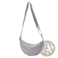 Nylon Dumpling Messenger Bag Curved Crossbody Strap