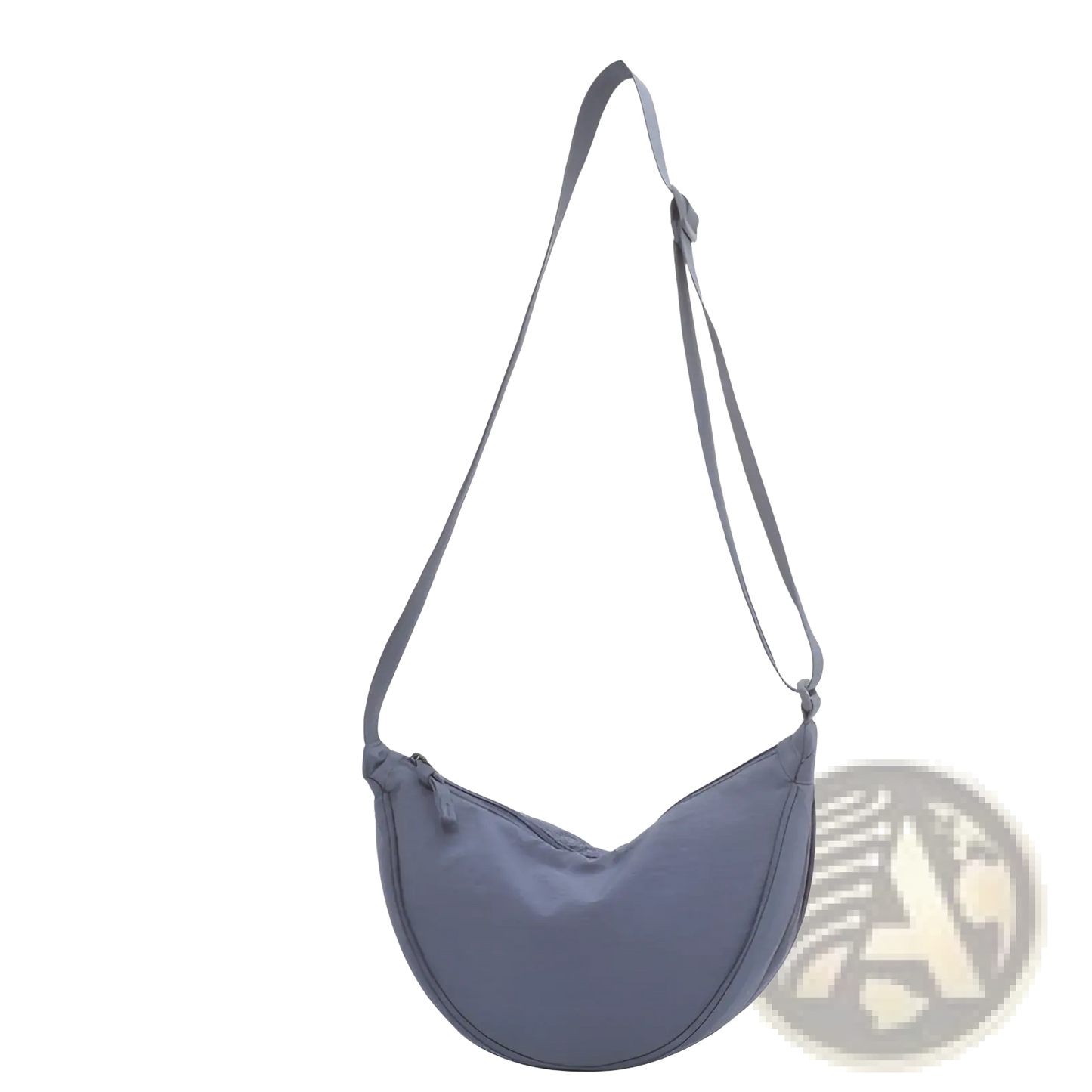 Nylon Dumpling Messenger Bag Curved Crossbody Strap
