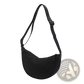 Nylon Dumpling Messenger Bag Curved Crossbody Strap
