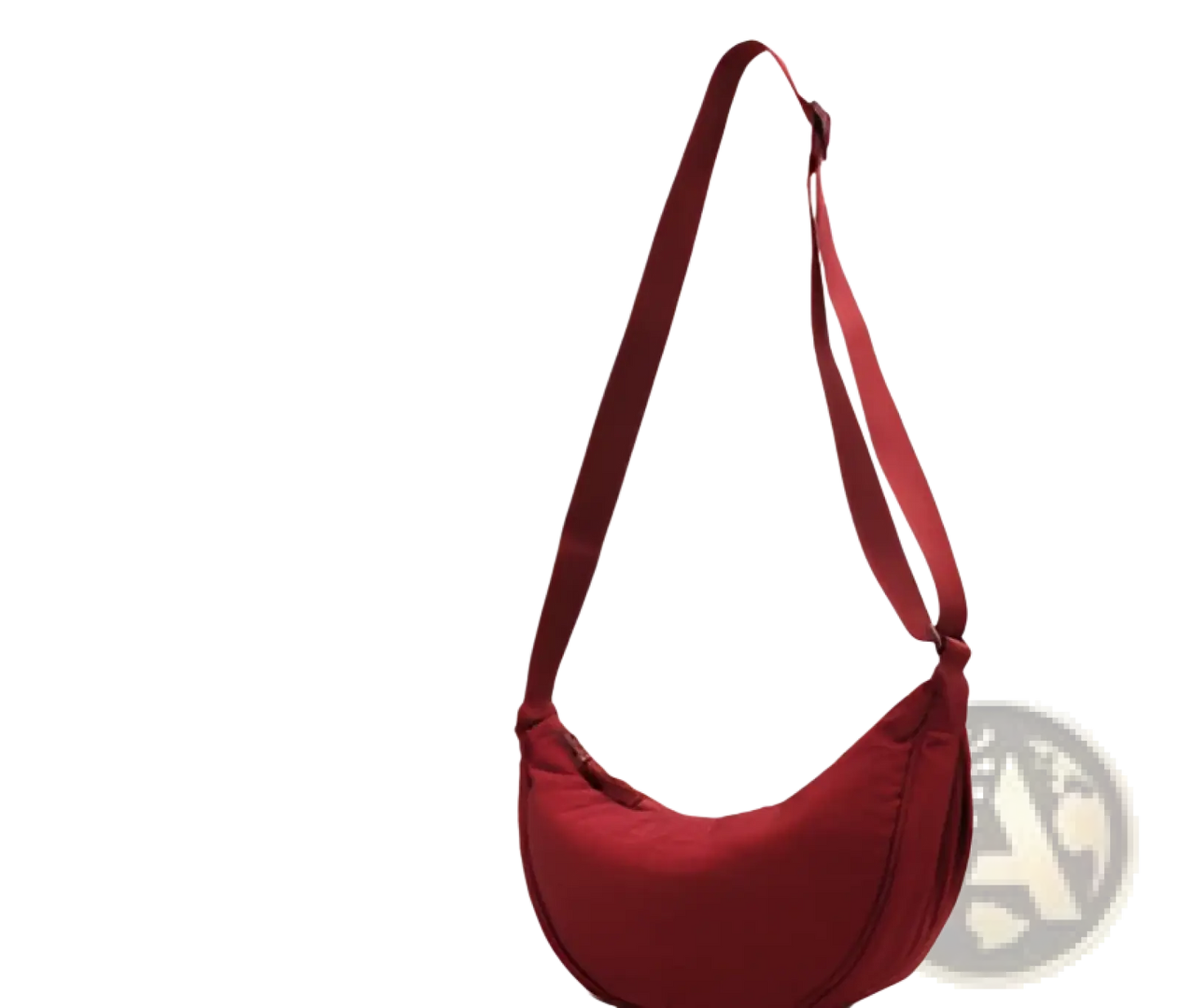 Nylon Dumpling Messenger Bag Curved Crossbody Strap