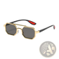 Octagonal Metal Steampunk Uv400 Fashion Sunglasses