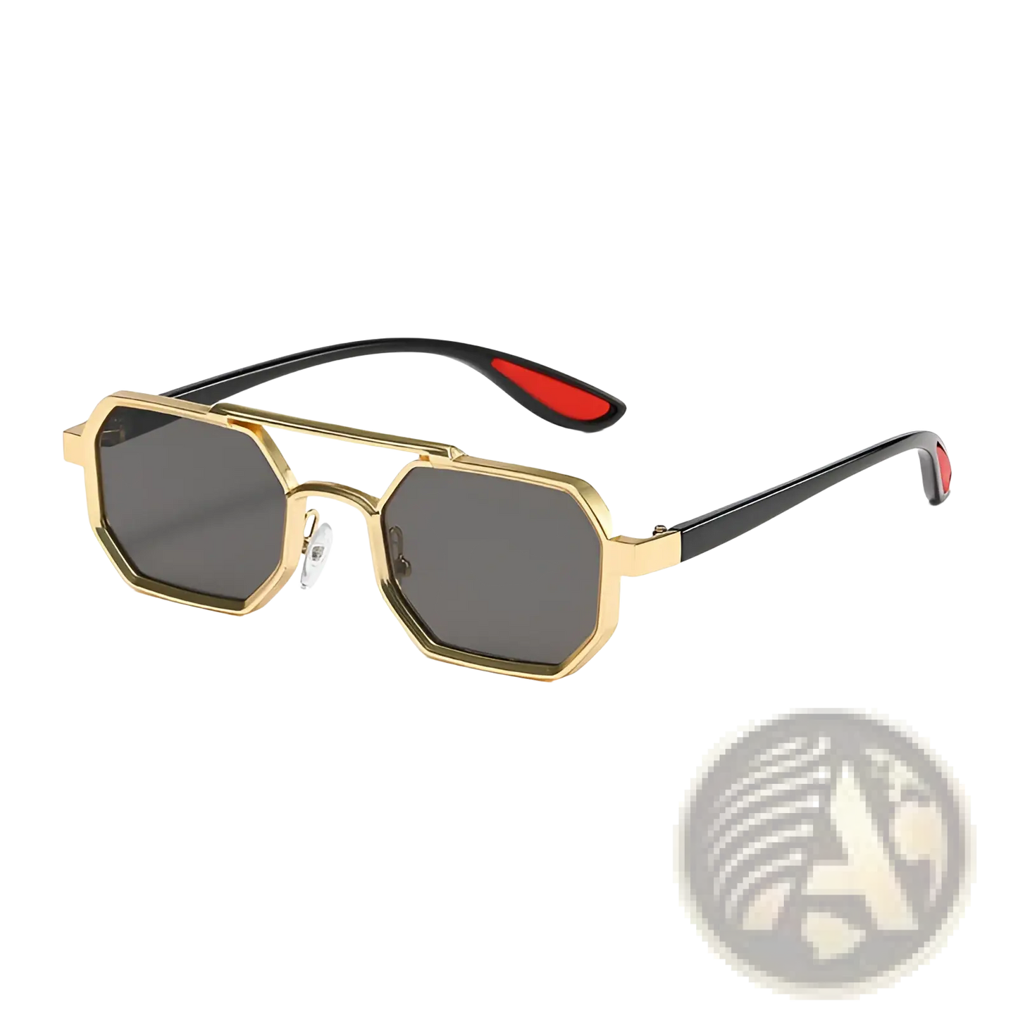 Octagonal Metal Steampunk Uv400 Fashion Sunglasses