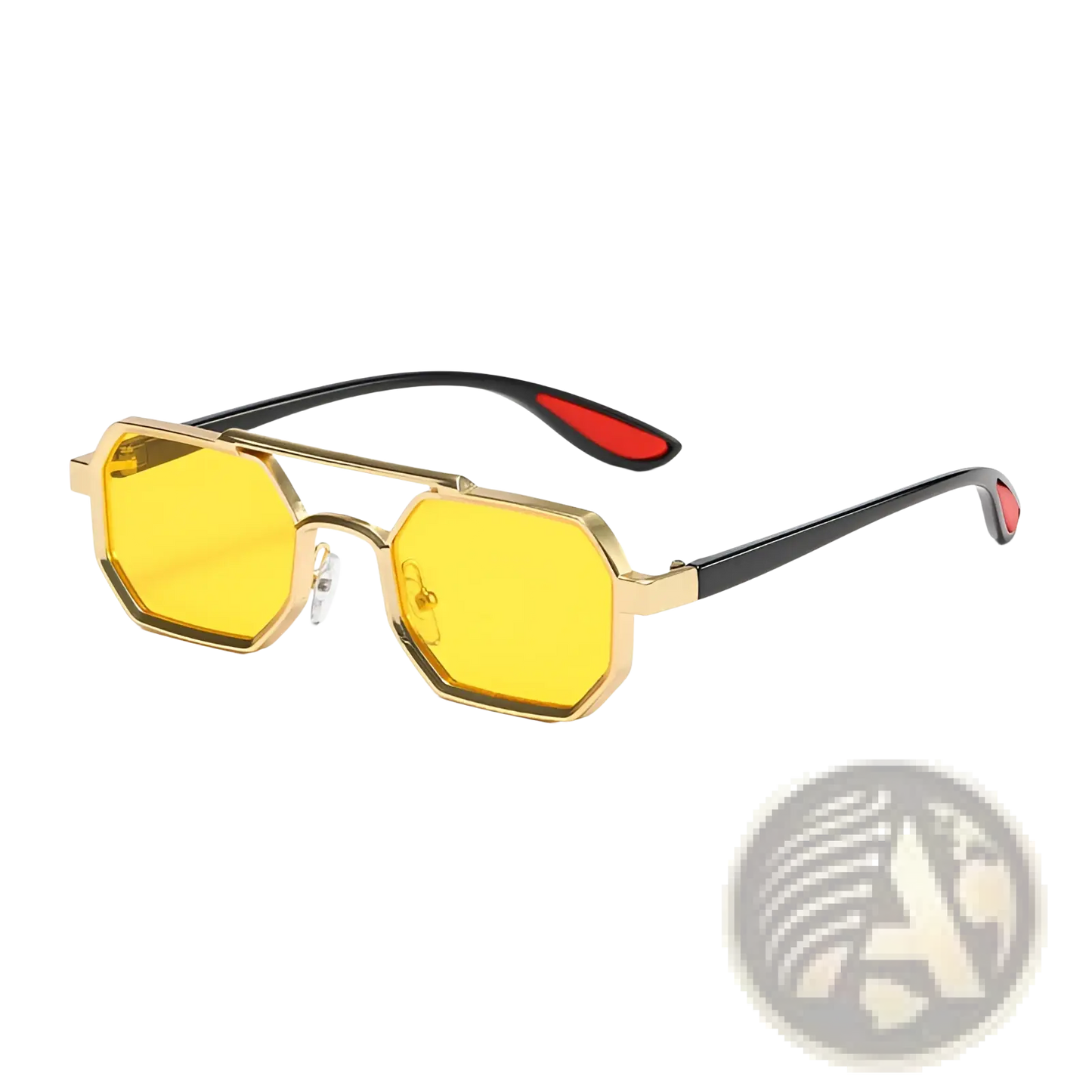 Octagonal Metal Steampunk Uv400 Fashion Sunglasses