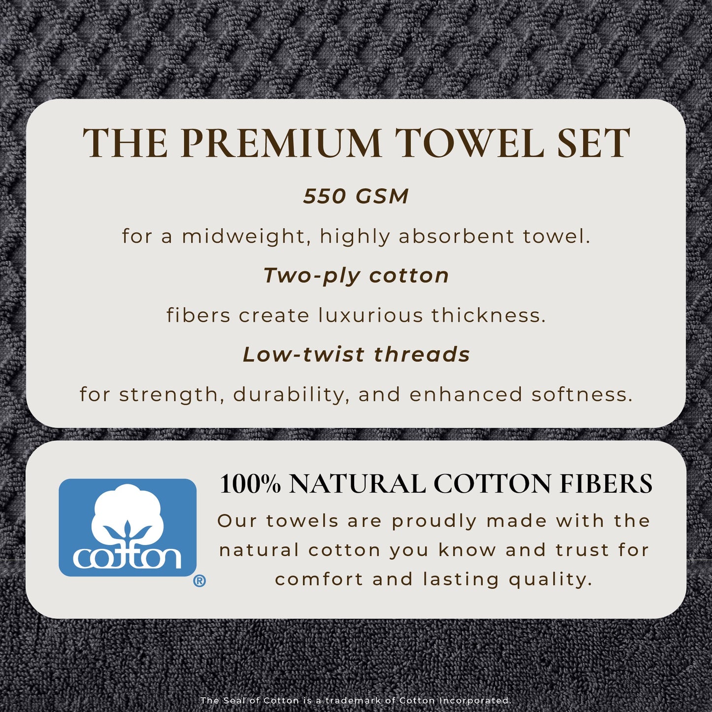 Cotton Diamond Waffle Weave Bath Towel Set - Grayson Collection