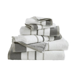 Decorative Cotton Stripe Bath Towel Set - Noelle Collection