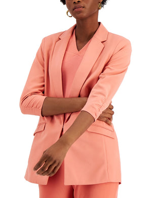 INC Women's Menswear Blazer Regular & Petite Sizes Pink Size Medium
