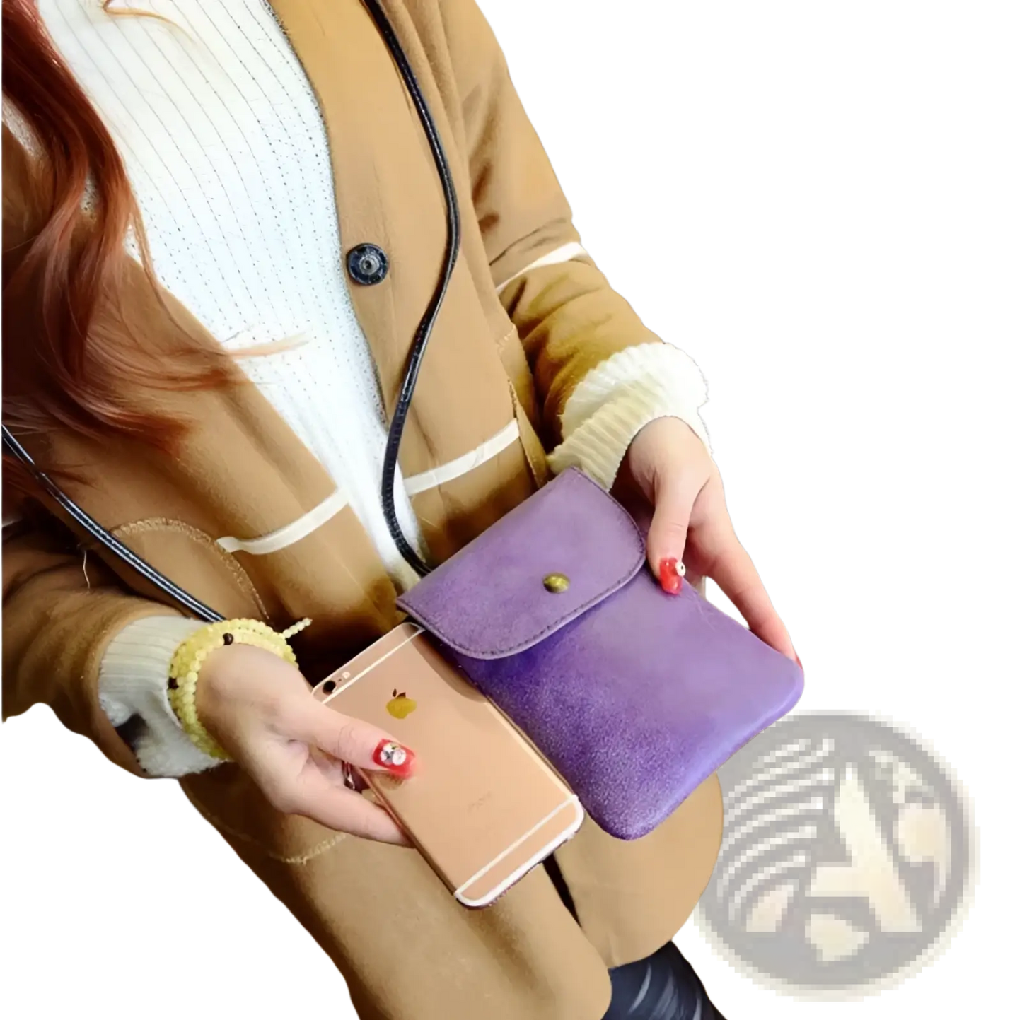 Old Worldly Charm Matte Suede Vegan Leather Crossbody Bag