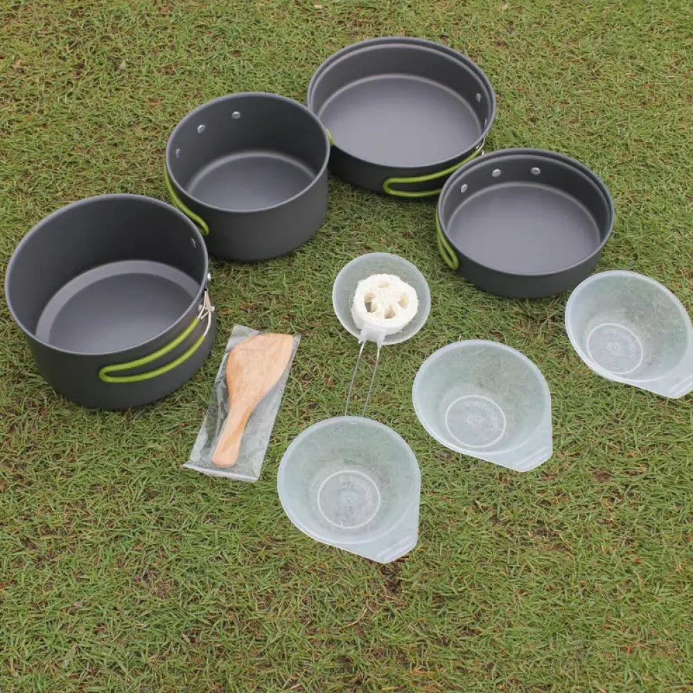 Arbaglobal 10 Piece Non Stick Camping Cookware Set