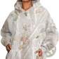 Oversized Leafy Camouflage Lantern Sleeve Hoodie